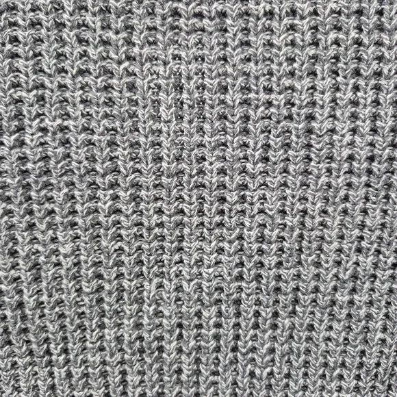 LL Bean Sweater Mens Large Gray Full Zip Elbow Pad Waffle Knit Grandpa Core - Picture 8 of 10